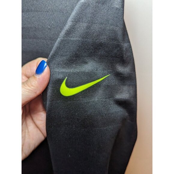 Nike Pro Dri Fit Women’s Small Black Stripe Fleece Lined Pullover Sweatshirt - Picture 7 of 14